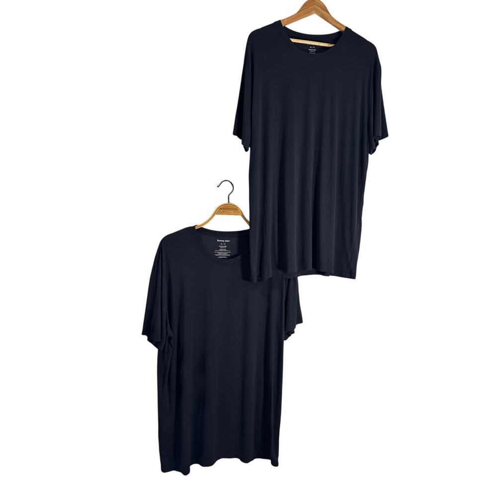 Tommy John Second Skin Modern Fit Black T-Shirts XL